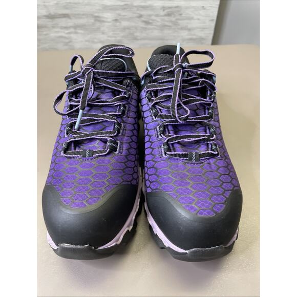 Women's Timberland PRO Powertrain Sport Alloy Safety Toe Sneaker Purple Size 9 - Picture 2 of 11
